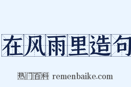 在风雨里造句是什么意思的图片